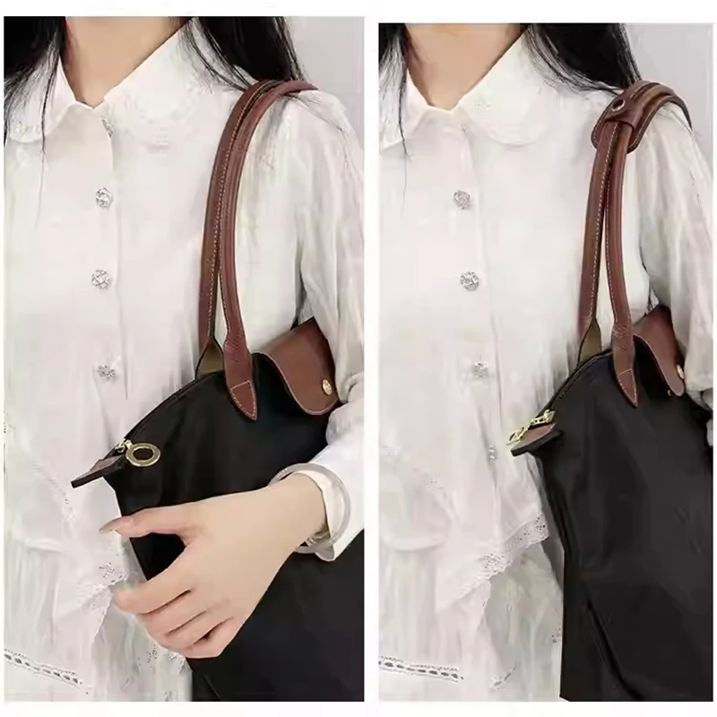Detachable Leather Shoulder Strap Pad Replacement Pressure Relief Cover for LONGCHAMP S/M/L Tote Bag Handbag Purse