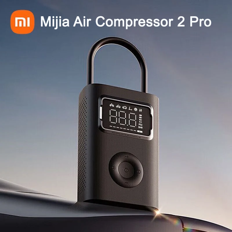 Xiaomi Portable Air Compressor 2 Pro Digital Tire Inflator Electric Air Pump With LED Lamp for Car Motorcycles Bicycles Soccer