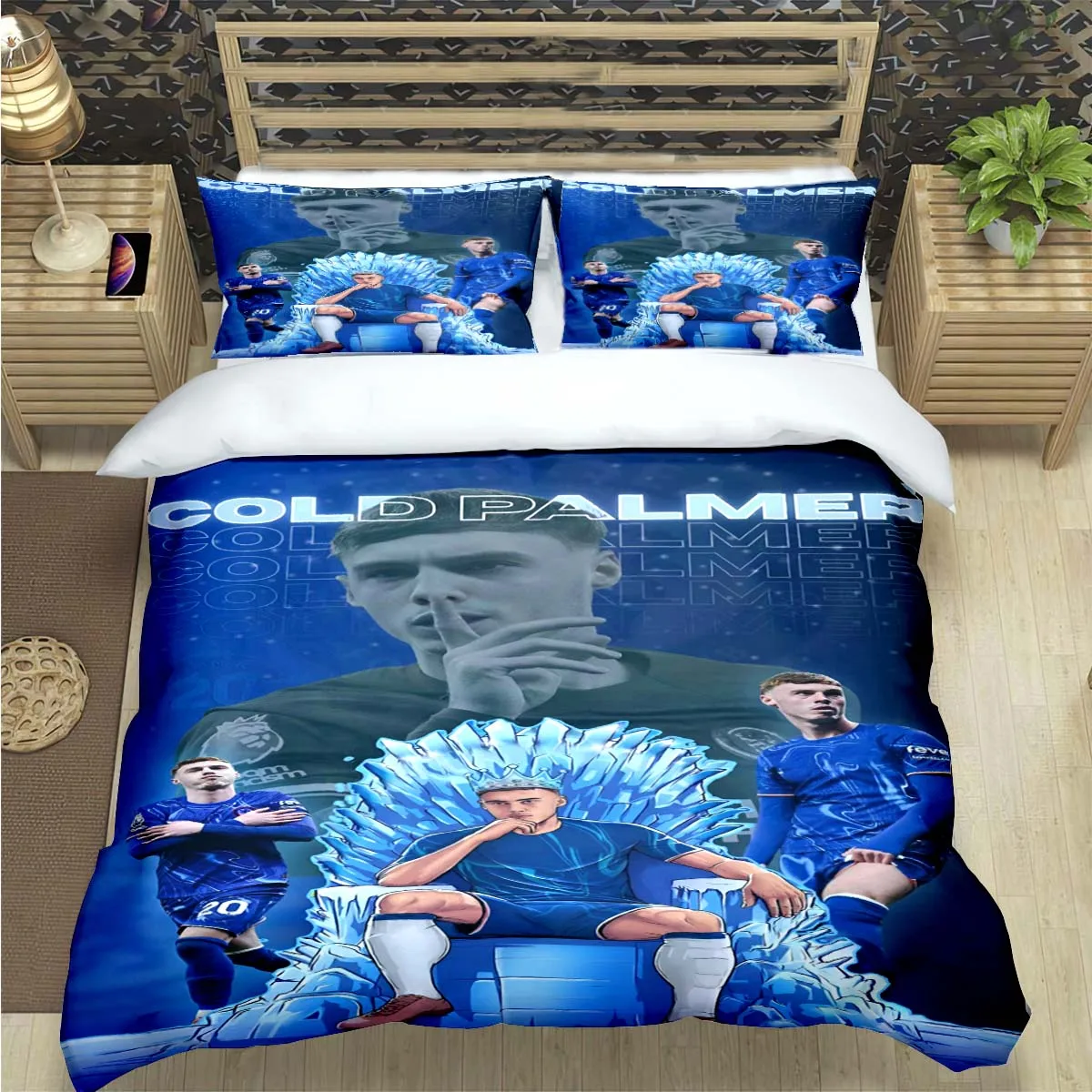 

Famous U.K. Football Stars C-Cole P-Palmer Print Bedding Set Duvet Cover Comforter Bed Youth Kid Girl Boy Luxury Birthday Gift