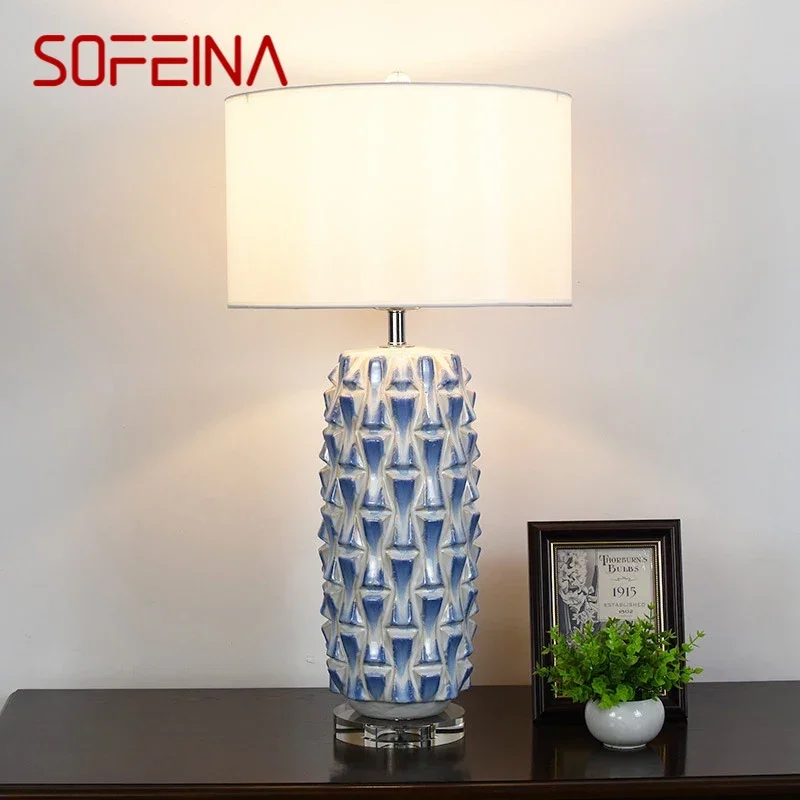 

SOFEINA Contemporary CeramicTable Lamp Creativity Living Room Bedroom Study Hotel Homestay engineering Desk Light