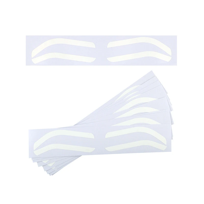 50 pz Usa E Getta Sopracciglio Stencil Sopracciglio Tinta Aerografo Adesivo Ausiliario Per Sopracciglia Modellatura Con Singola Opzione Eyebrowstype