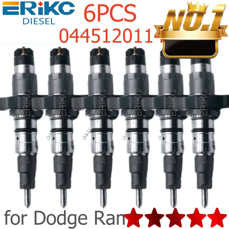 6PCS 0445120114 Common Rail Injector Spare Parts 0 445 120 114 Injector Diesel Fuel Nozzle 0445 120 114 for Dodge Ram