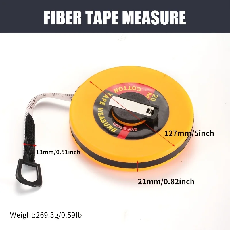 Measure Tools /20/30/50/100 Meters Measuring Ruler Measuring Tape Long Fiberglass Tape Measure