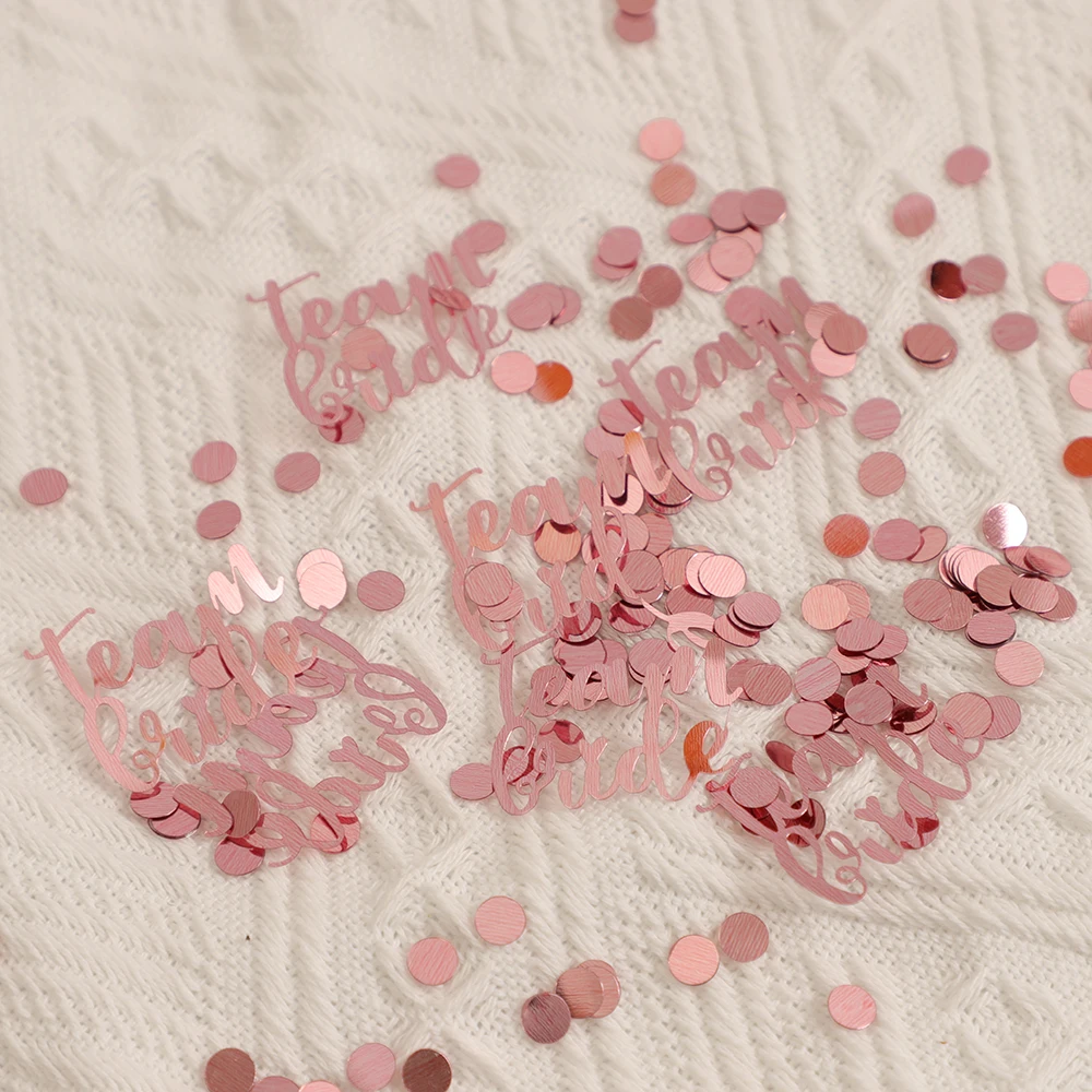 15g Sequin Hen Party Team Bride Heart Star Confetti Decoration Bridal Shower Bachelor Wedding Table Scatter Confetti Supplies