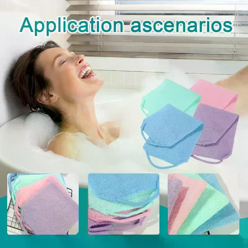 Stretchable Bath Back Scrub Strap Exfoliating Body Scrub Towel Deep Clean For Household Bathroom Shower Body Cleaning Use