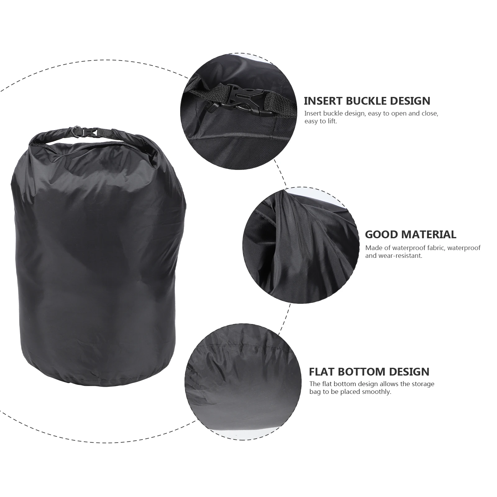 

Waterproof Backpack Dry Bag Portable Floating Storage For Outdoor Kayaking Camping Rafting Boat Accessories Foldable Dustproof
