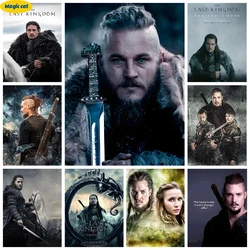 L-LAST K-KINGDOM 5D Diamond Painting TV Posters Diy Diamond Embroidery Cross Stitch Living Room Bedroom Wall Decor Handicrafts