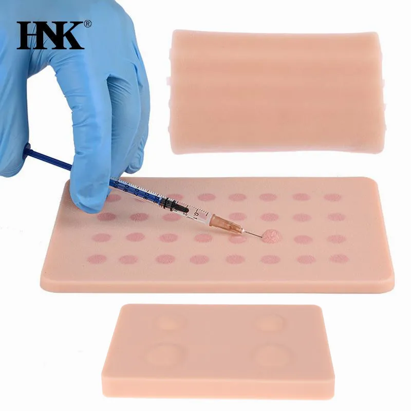 Student Injection Training Pad Model Silicone Human Skin Injection Practice Pad Subcutaneous Injection Vascularized Skin Model