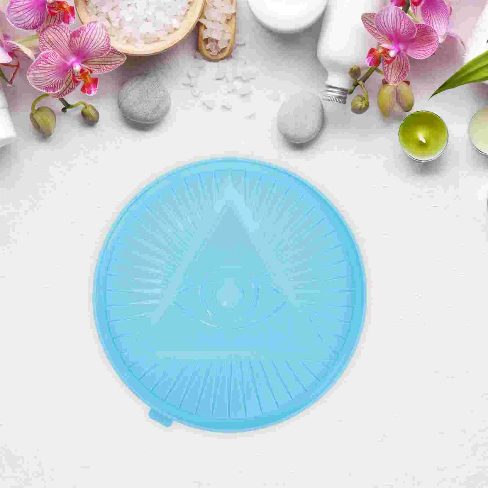 Illuminati Mold Epoxy Silicone Wall Hanging Crafts for DIY Sky-blue Eye Pattern