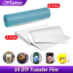 OYfame UV DTF film A For UV DTF Sticker Printer A4 A3 UV printer film waterproof LOGO transfer UV DTF film sticker all print