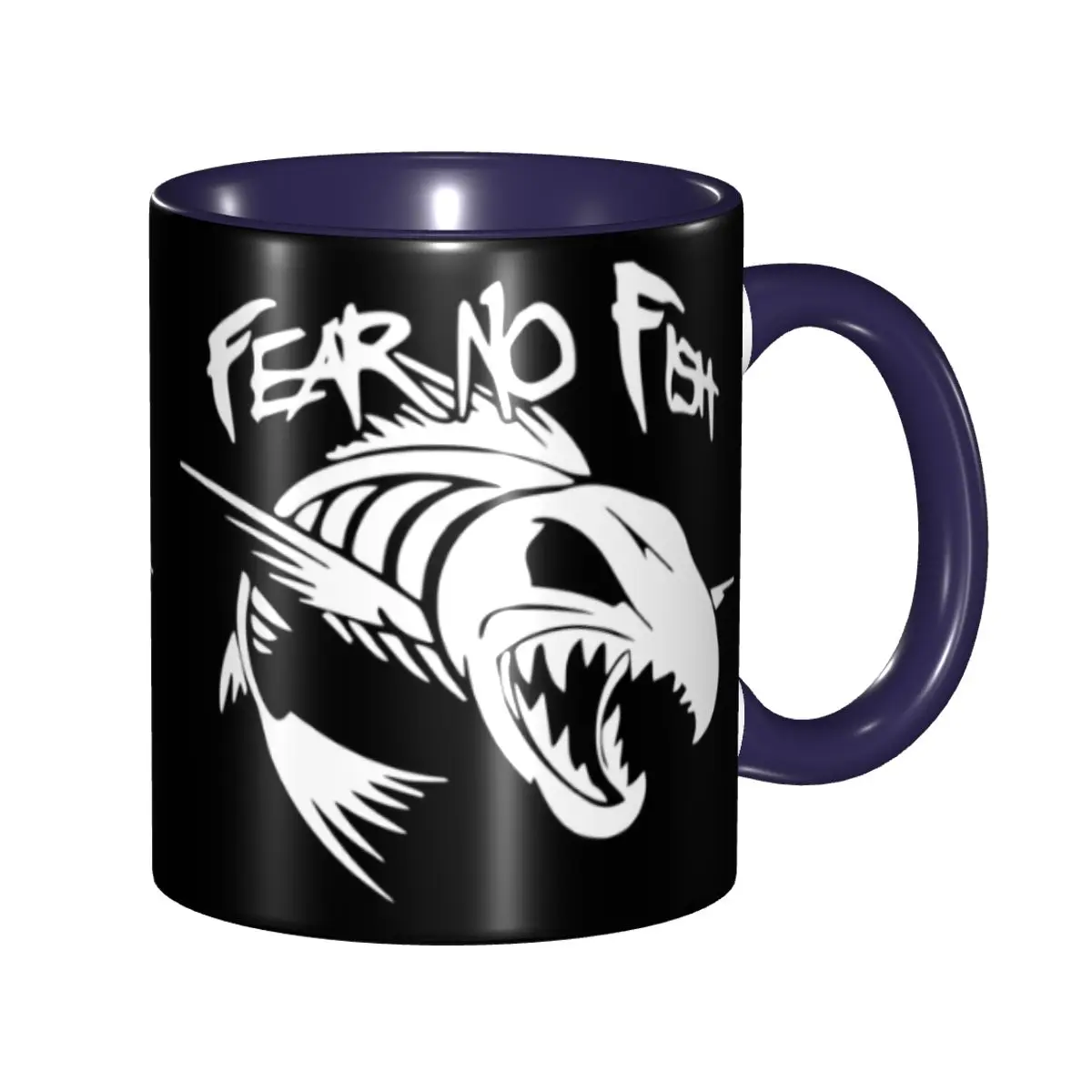 

DIY Fish Bone Fishing Ceramic Mugs Customized Fisherman Coffee Cups Creative Gift
