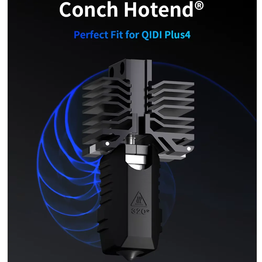 Phaetus For QIDI Plus4 3d Printer Conch Hotend With Endcoat Nozzle 0.2 /0.4/ 0.6 /0.8mm For QIDI 3d Printer