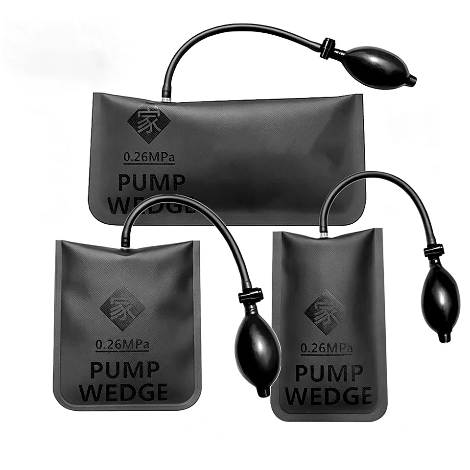 3Pcs PUMP WEDGE Air Wedge Bag Adjustable Quick Door Window Installation Airbag Positioning Tool Car Emergency Rescue Repair Kit