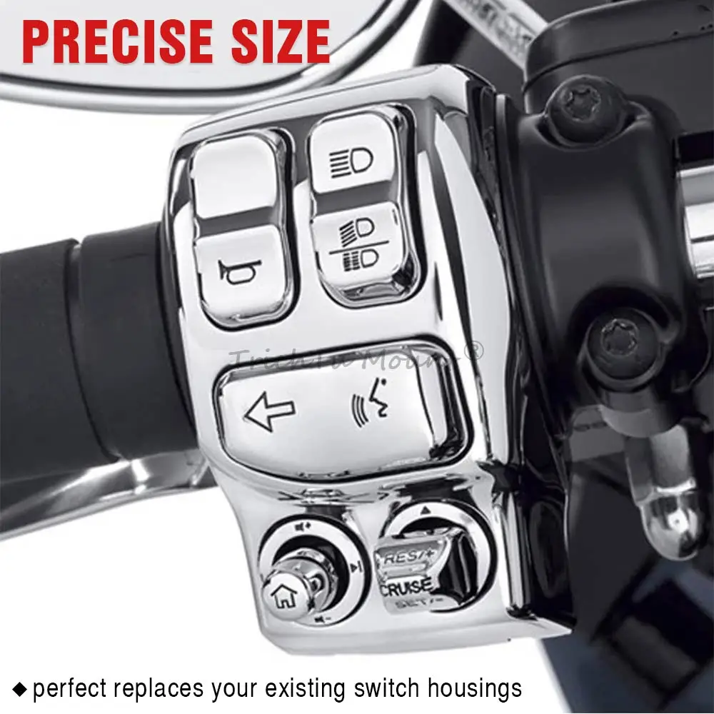 Harley Touring/Road/Street GlideSportster/Dyna/Softail 2002-2025 모델 용 오토바이 핸들 바 제어 스위치 하우징 커버