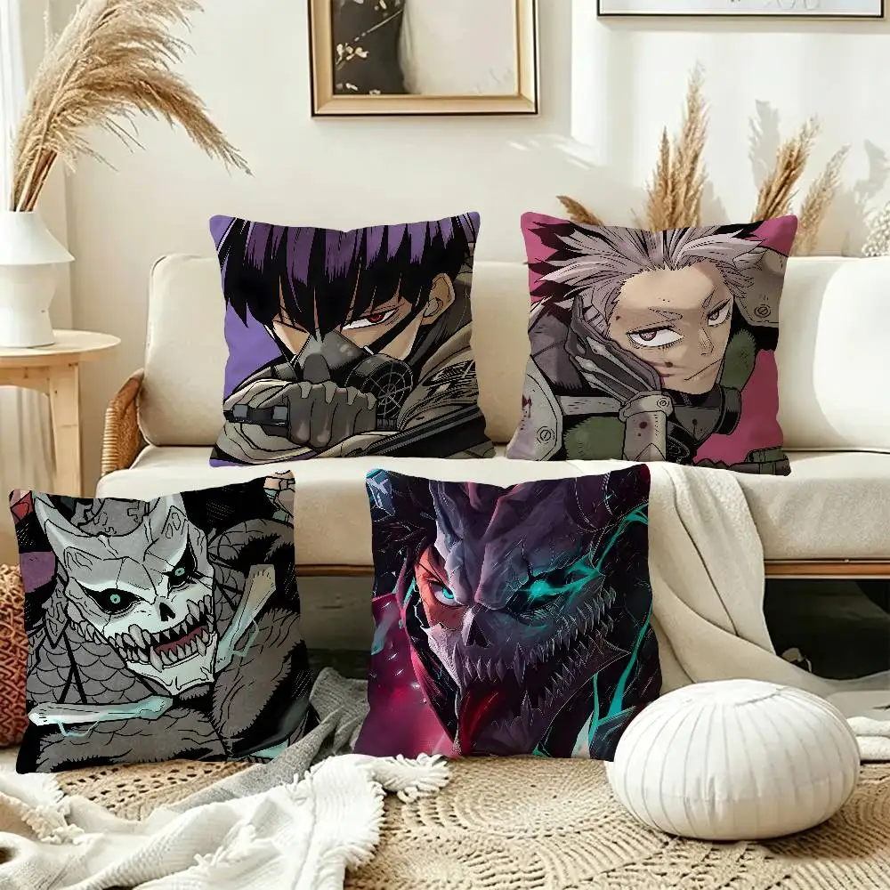 Anime Kaiju No. 8 Lucky Dragon pillow cover sofa cushion cover home room decoration children gift