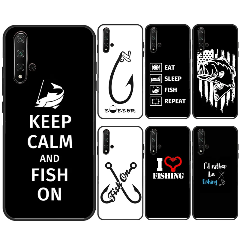 Love Fishing Case For Huawei P40 P20 P30 Lite Nova 11i 8i 3i 9 10 SE 11 Pro 5T Y91 Y90 Y70 Y61 Y60 Cover