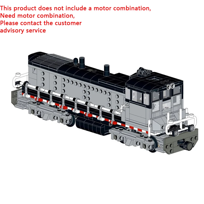 City Car Model MOC Building Bricks MP15DC Diesel Shunting Locomotive Modular Technology Gifts Holiday Assemble Toy Suit