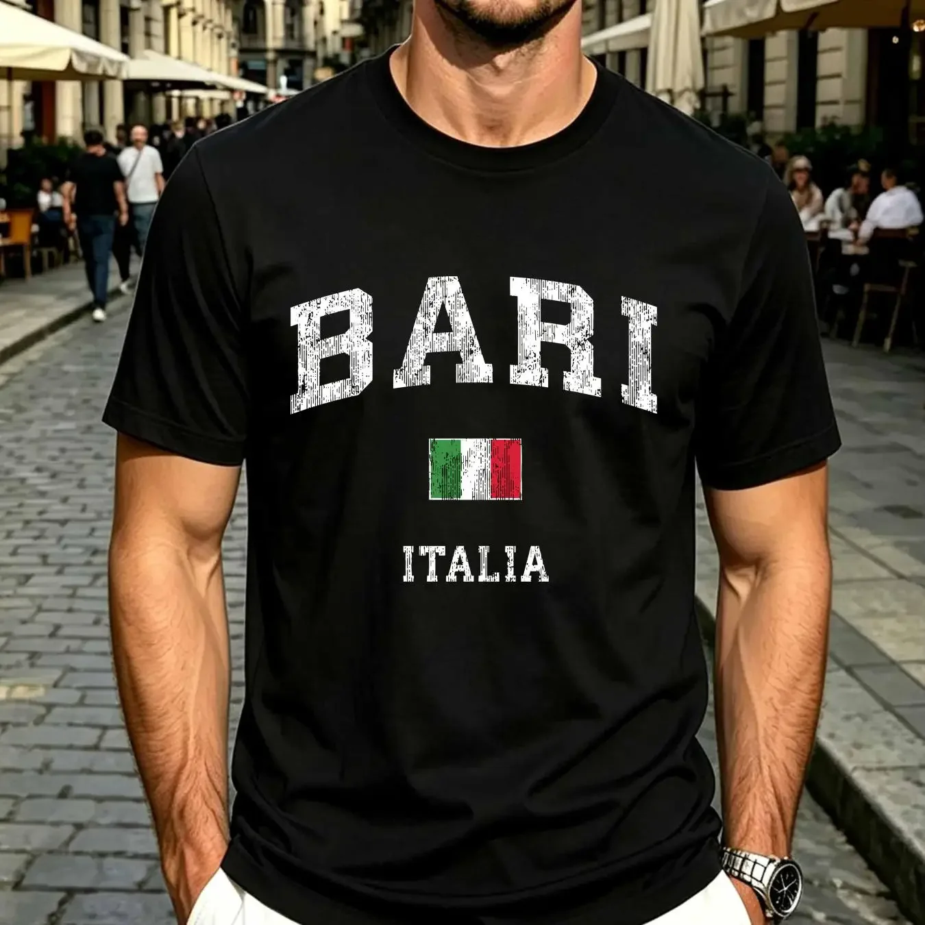 washed T Shirt Bari Italy Vintage Italia Athletic Sports Design Baseball cap Snapback Caps Knitted Hat vintage Washed Casual