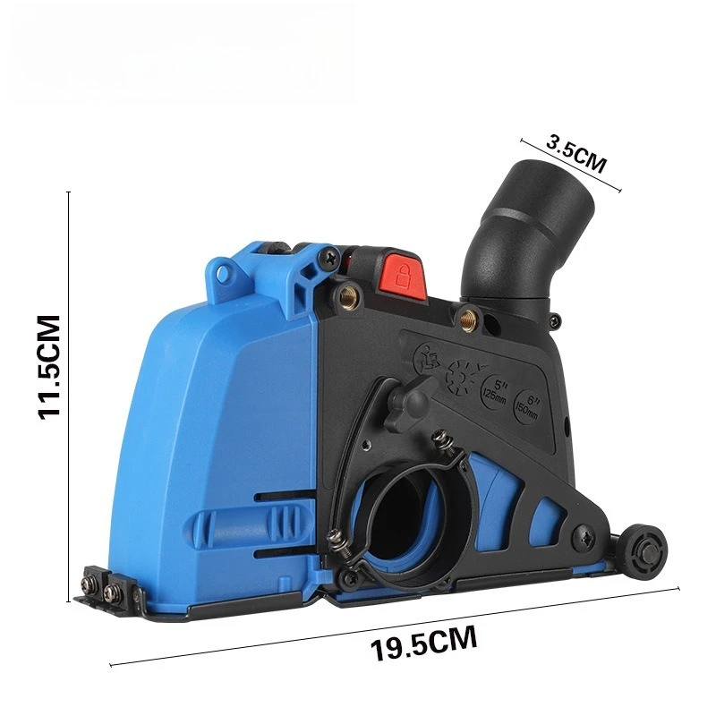 Corner Grinder Dust Cover / Vacuum Hood, compatible with vacuum cleaners for dust collection.