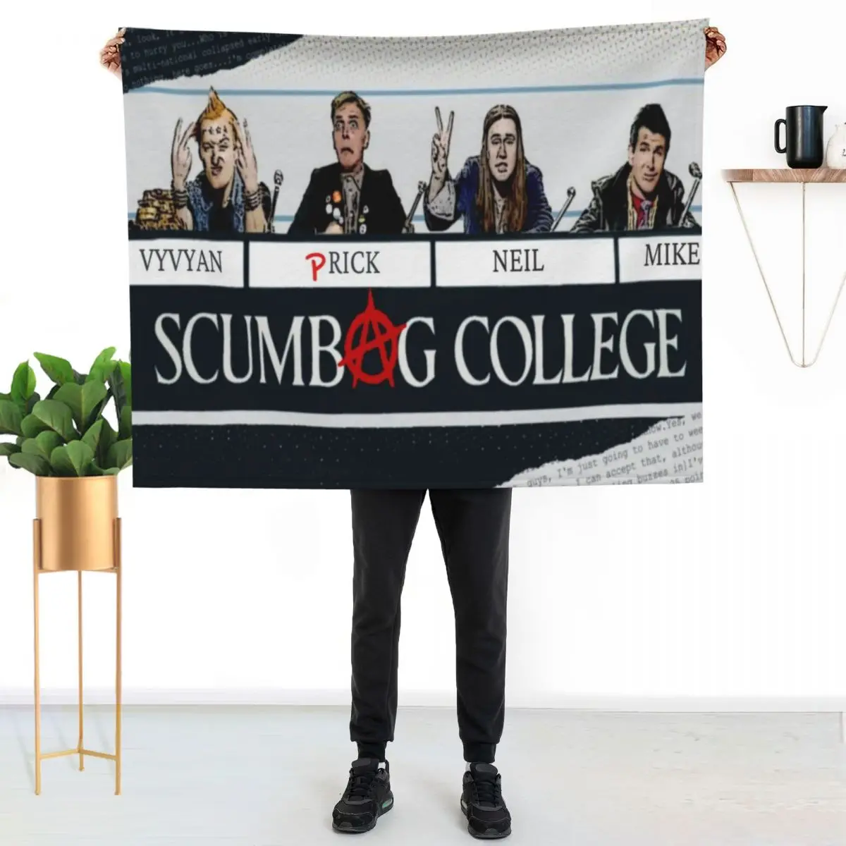 The Young Ones Scumbag College. Throw Blanket Soft Solid Color Blanket for Couch Bed