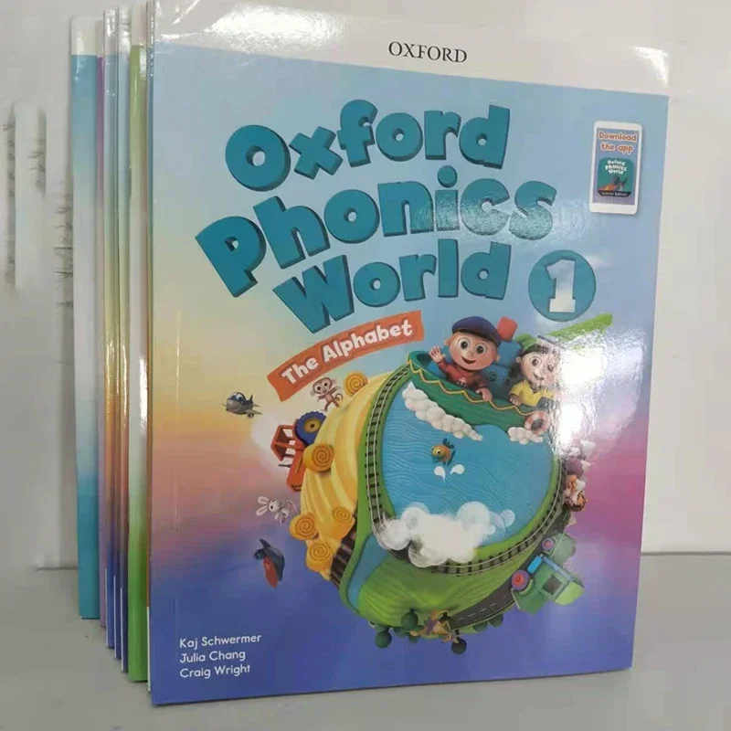 

2 книги Oxford Phonics World Storybook Дети изучают английский футляр для раннего обучения Рабочая тетрадь Развивающие игрушки Учебник
