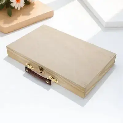 

Многофункциональный деревянный футляр для художественных принадлежностей с ручкой, легкий, но прочный, для хранения акварели, масляных красок, ручек, пигментов и кистей, 1 шт.