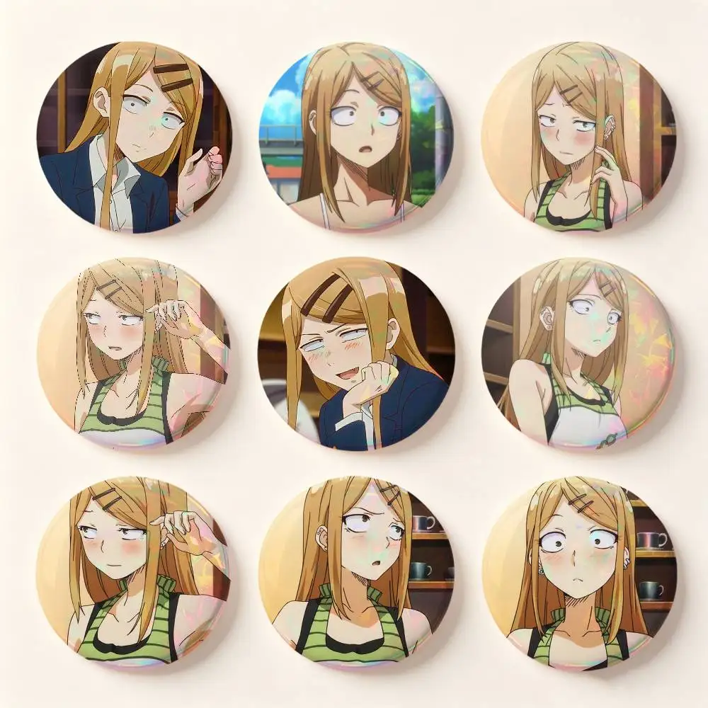 Saya Endou Anime Figure Badges Button Round Creative Pin Brooch Badge Bag Decor Accessories Fans Collect Friends Gifts
