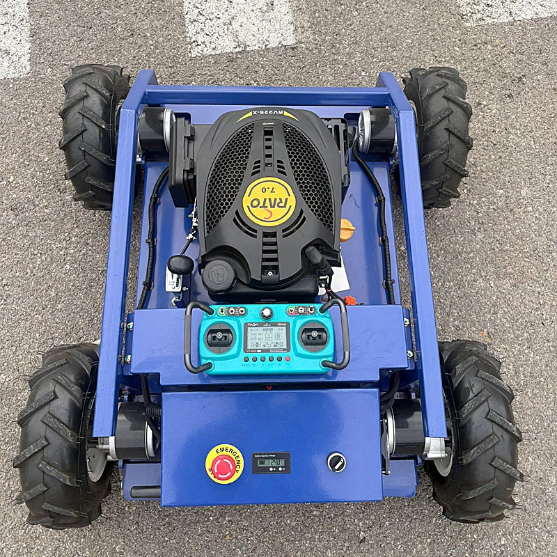 Customized CE EPA Approved All Terrain Grass Cutting Machine Agriculture Rubber Tracks Remote Control Robot Lawn Mower