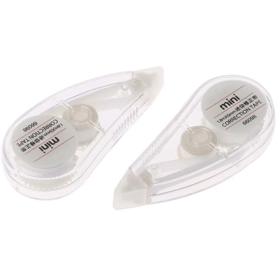 2 Pcs White Cute Correction Tape Mini Roller White Out Eraser, School Office Stationery Correction Tape for School Office Corre