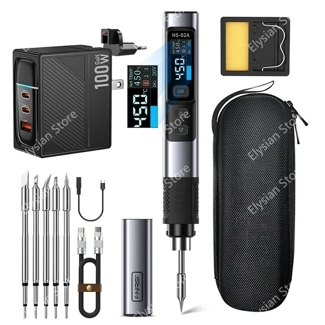 HS-02 Smart Electric Soldering Iron PD100w Adjustable