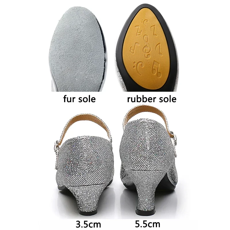 أحذية رياضية لقاعة الرقص أحذية الرقص اللاتينية للاستخدام الداخلي/الخارجي أحذية الرقص النسائية الناعمة من الأسفل أحذية رقص الجاز التانغو الحديثة بمقدمة مغلقة #5