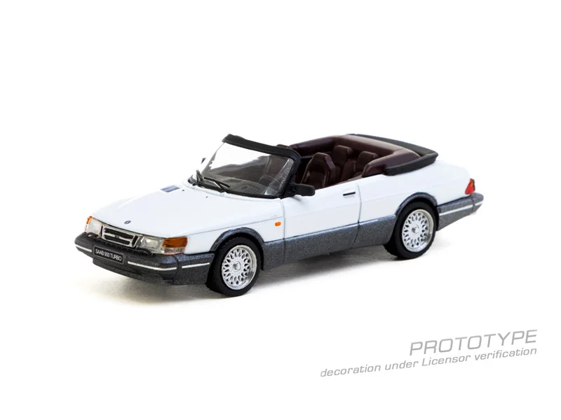 **Précomedido** Tarmac Works 1:64 Saab 900 Turbo Convertible White Diecast Model Car