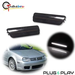 2pcs Car  LED Front Bumper Side Marker Turn Signal Lights For Volkswagen VW MK4 Golf GTI Golf R32 Cabrio Jetta
