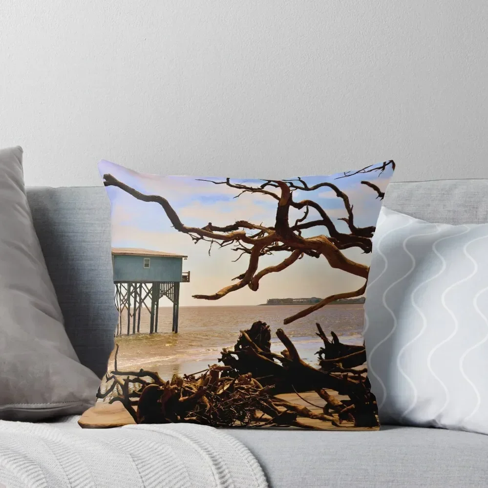 Little Blue Hunting Island State Park Beaufort SC Throw Pillow Christmas Covers For Cushions Custom Cushion pillow