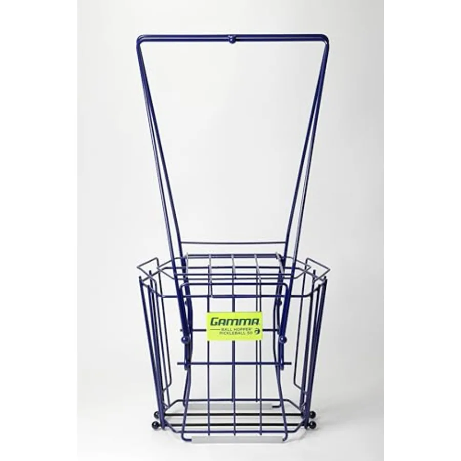 

Sports Pickleball Hopper 50 Ball Picker Upper with Hexagonal Basket, Reinforced Welds, Carbon Steel Wires Attached Lid for Dura