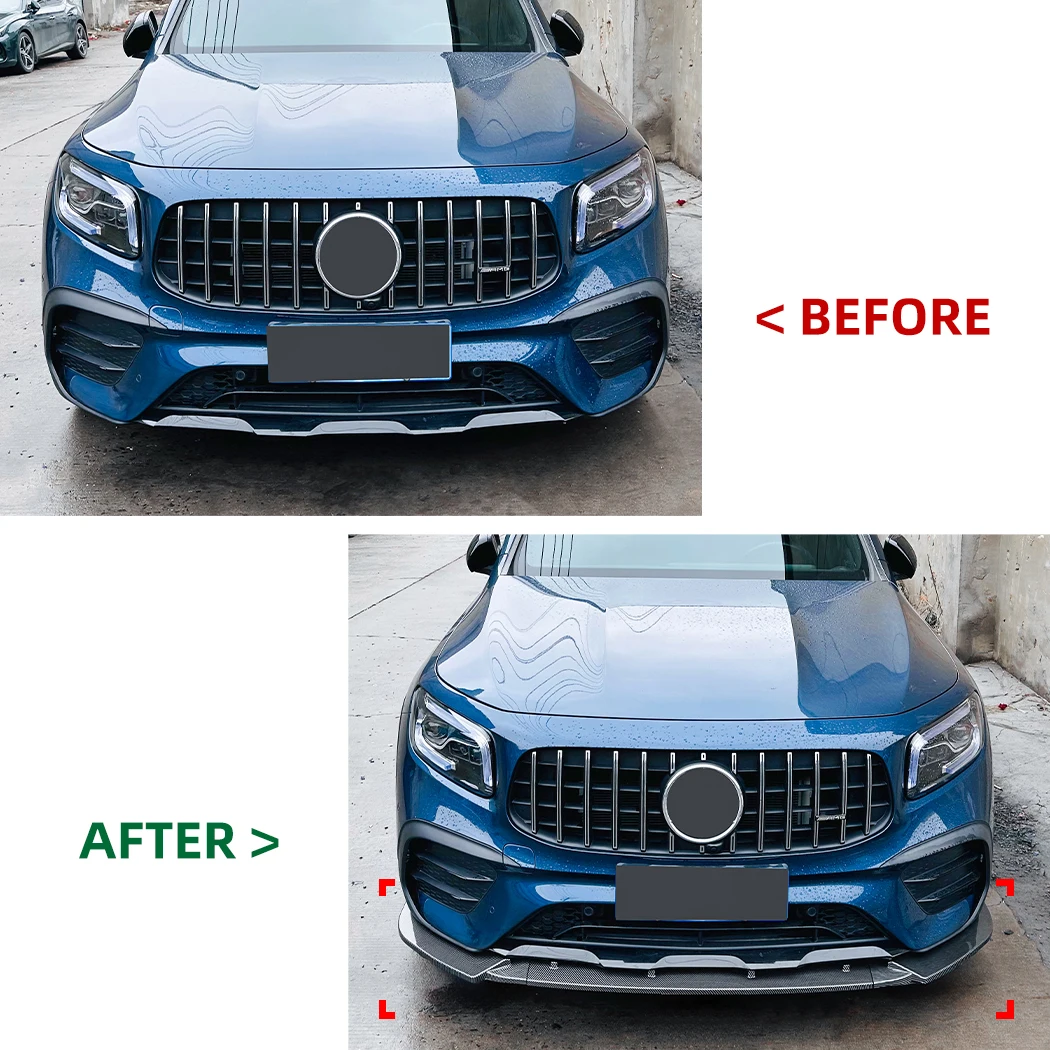 Car Front Bumper Lip Front Shovel Guard Spoiler For Mercedes Benz GLB X247 pre 2020-2023 GLB180 200 220 GLB35 AMG Sport Edition