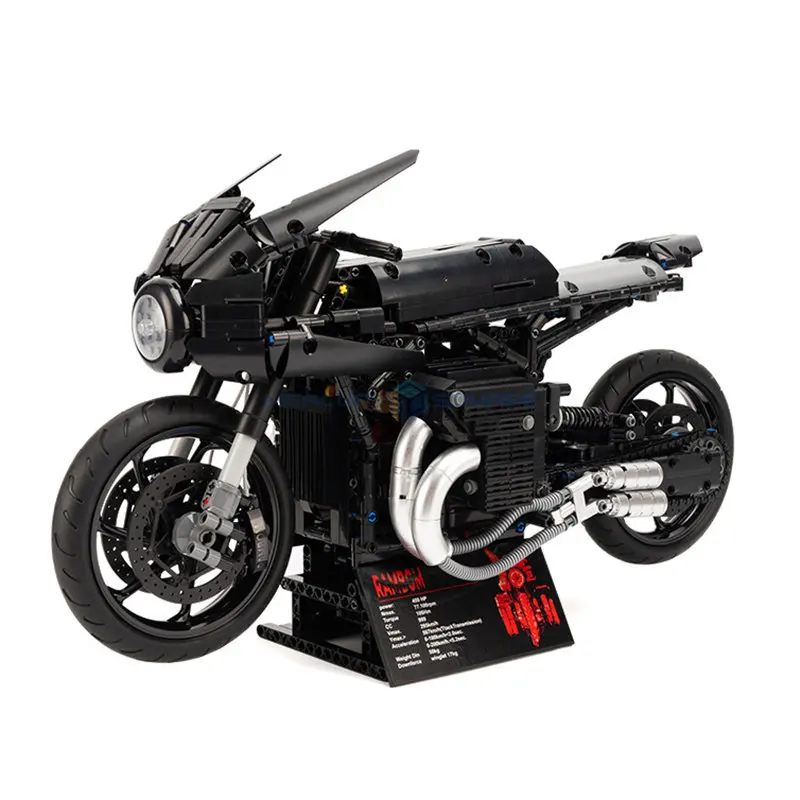 

Black Chariot Motorcycle MOC 10518 Model Bricks Bat Animal Movie Vehicle DIY High Tech Building Blocks Toy Gift Boys Friends