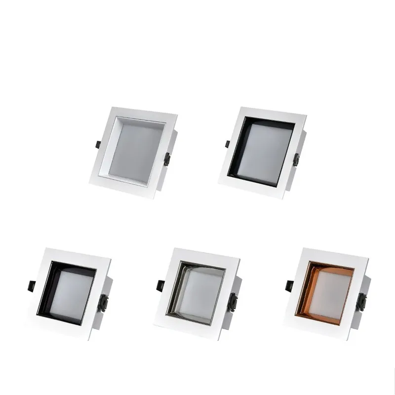 Square downlight embedded LED single head double head ultra-thin grille light Ceiling spot light 7W9W living room aisle lightSMD