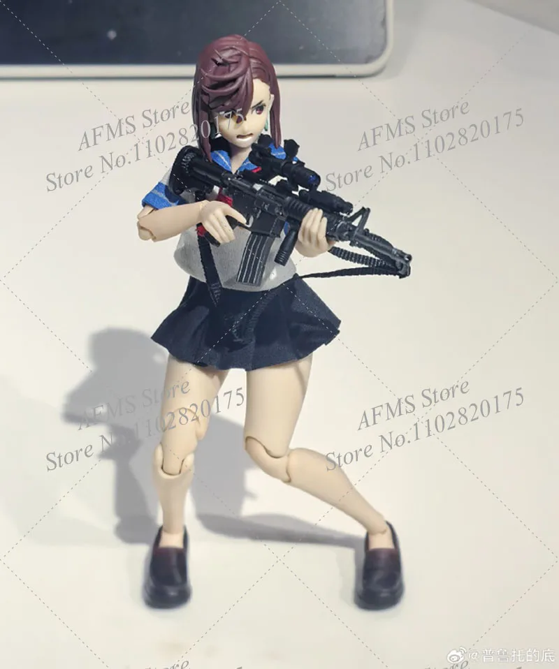 TUNSHI TS-FB-001/002 1/12 مقياس تحصيل الشكل سوبر مرنة المشتركة الجسم 13.5 سنتيمتر القتال فتاة عمل الشكل الجندي نموذج #4