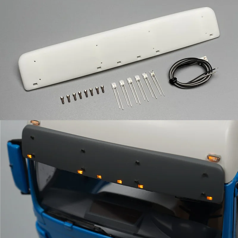 

Светодиодный козырек, декоративная лампа на крыше для 1/14 Tamiya RC Truck Самосвал MAN TGS TGX, автомобильные аксессуары «сделай сам»