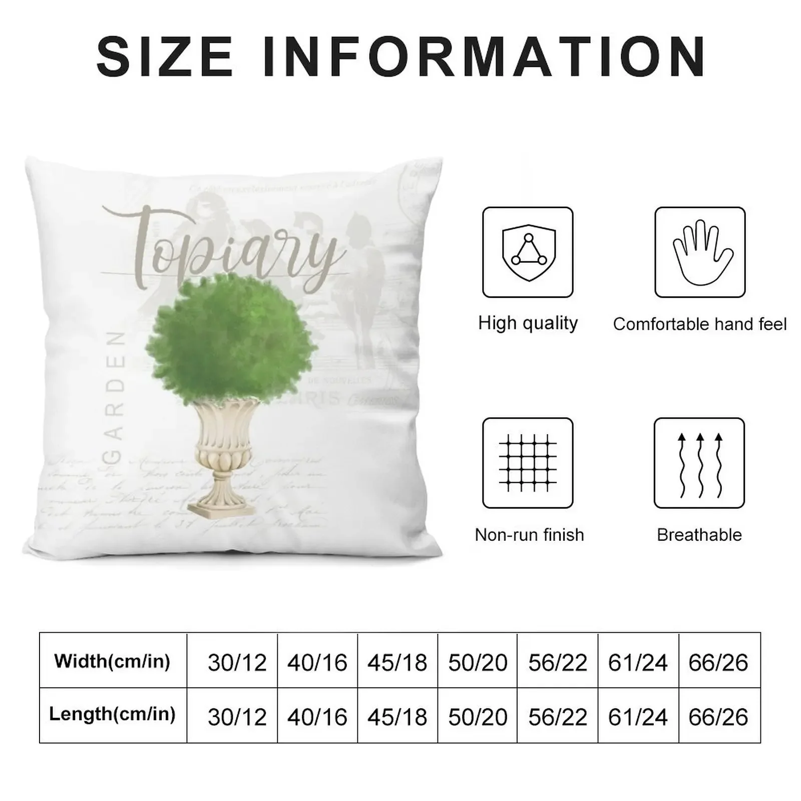 Topiary #2 Throw Pillow Sofa Cushions Covers Cushion Covers For Living Room Room decorating items Cushion Cover Set pillow