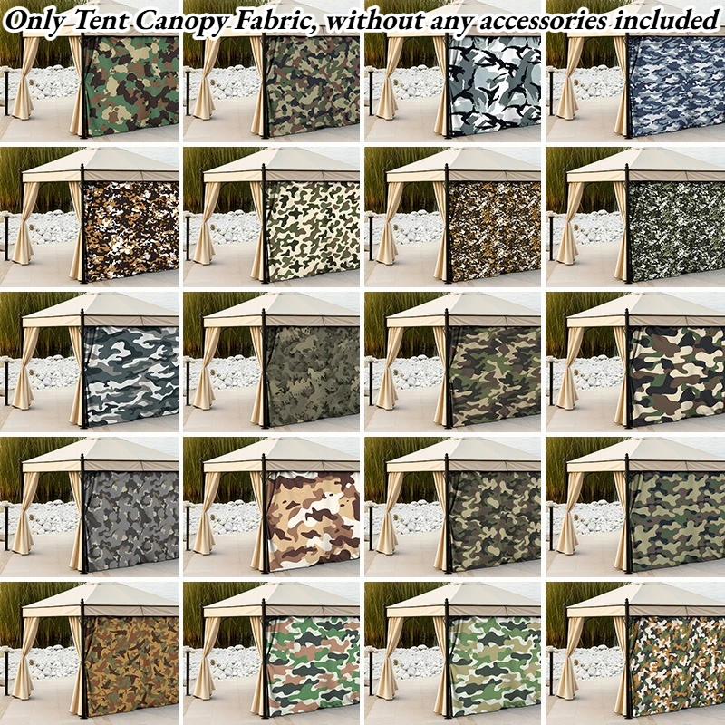 Camouflage Pattern Print Tent Canopy Fabric Quick-drying Water-resistant Moisture-proof Outdoor Picnic Tent Cloth Camping Tent