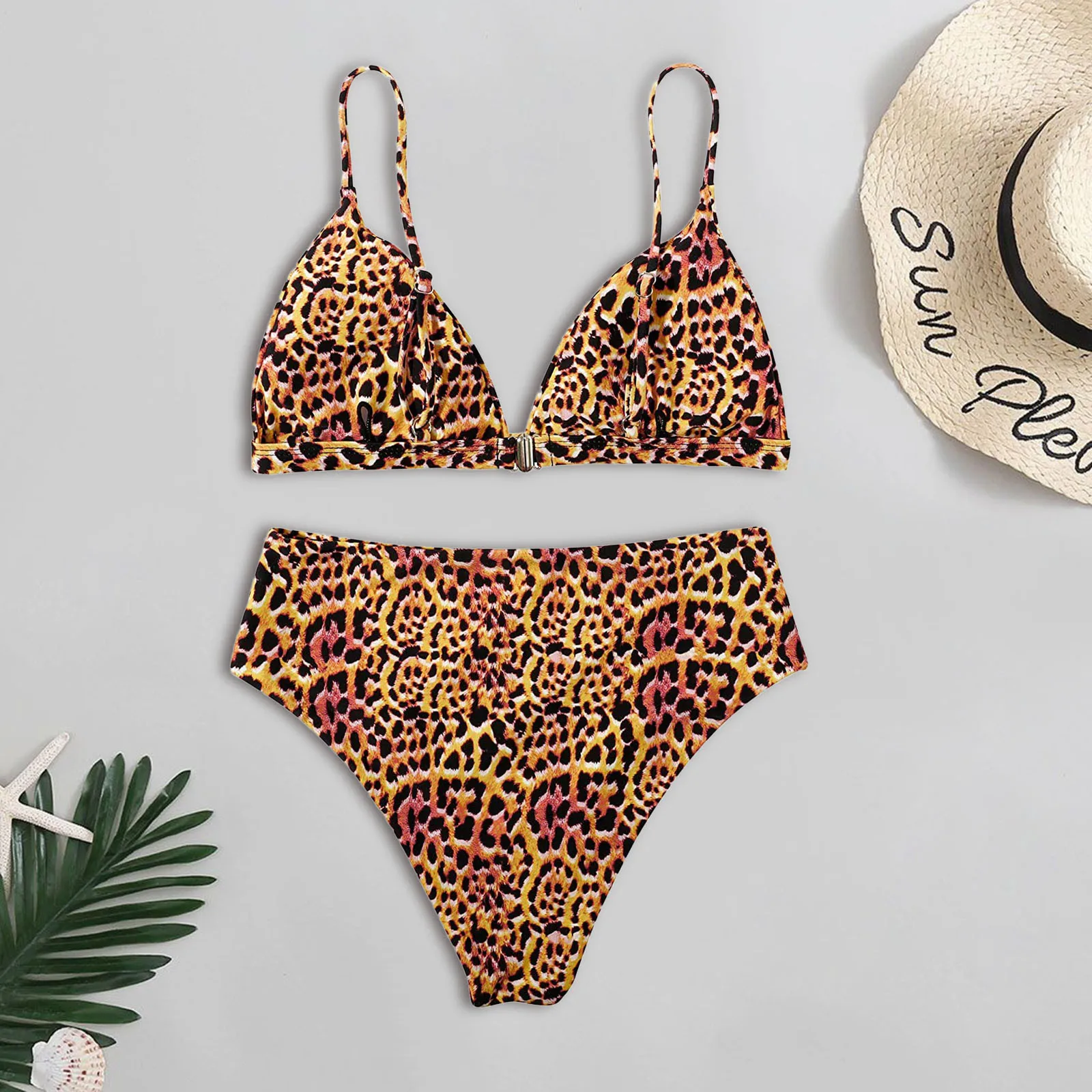 Women Swimsuit Soild Bikinis Push Up Beachwear Leopard Print Bandage Biquinis Sexy Bkini Summer Bathing Suit Swimwear Tankinis