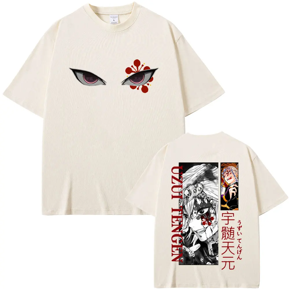 

Anime Demon Slayer Uzui Tengen Eyes Graphic T-shirt Summer Men Women Casual 100% Cotton Tshirt Male Vintage Oversized T Shirts