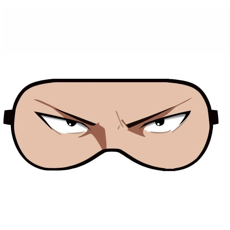 الرسوم المتحركة واحد لكمة رجل Saitama 2D الكرتون الطرفية كيس الثلج قناع عين النوم ضوء حجب تنفس قناع عين الصبي الهدايا