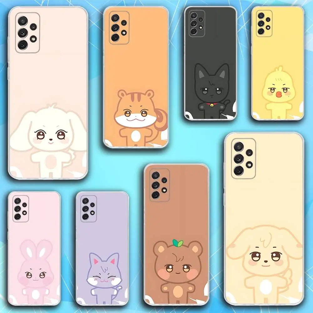 

Cute A-ANITEEZ Phone Case For Samsung S30,23,21,22,20, FE lite,S10,9,8,7 PIus Note20ultra Soft Transparent