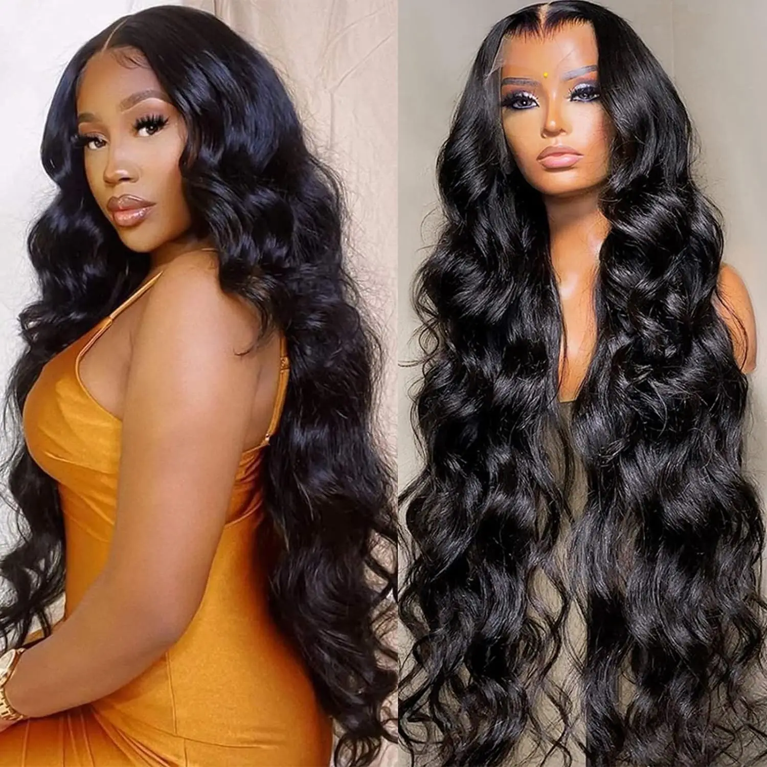 13x6 Body Wave Lace Front Wig Human Hair 30 Inch 360 Human Hair Lace Frontal Wigs Transparent Lace Frontal Wig 4x4 Closure Wig