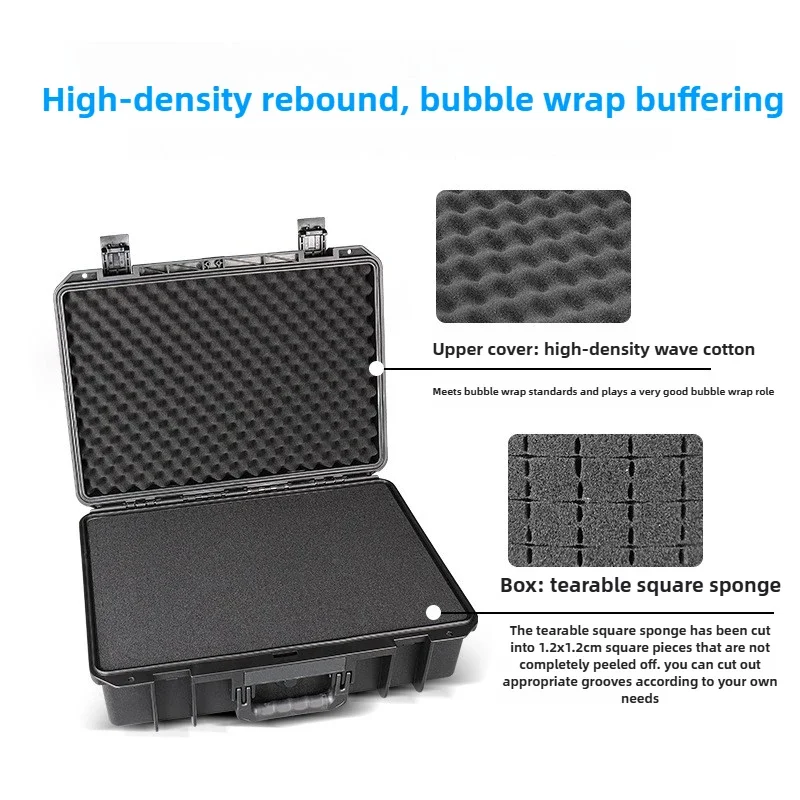 Caixa de ferramentas para instrumentos de segurança, à prova d'água, portátil, armazenamento de ferramentas, equipamento anti-queda, organizador de ferramentas com esponja