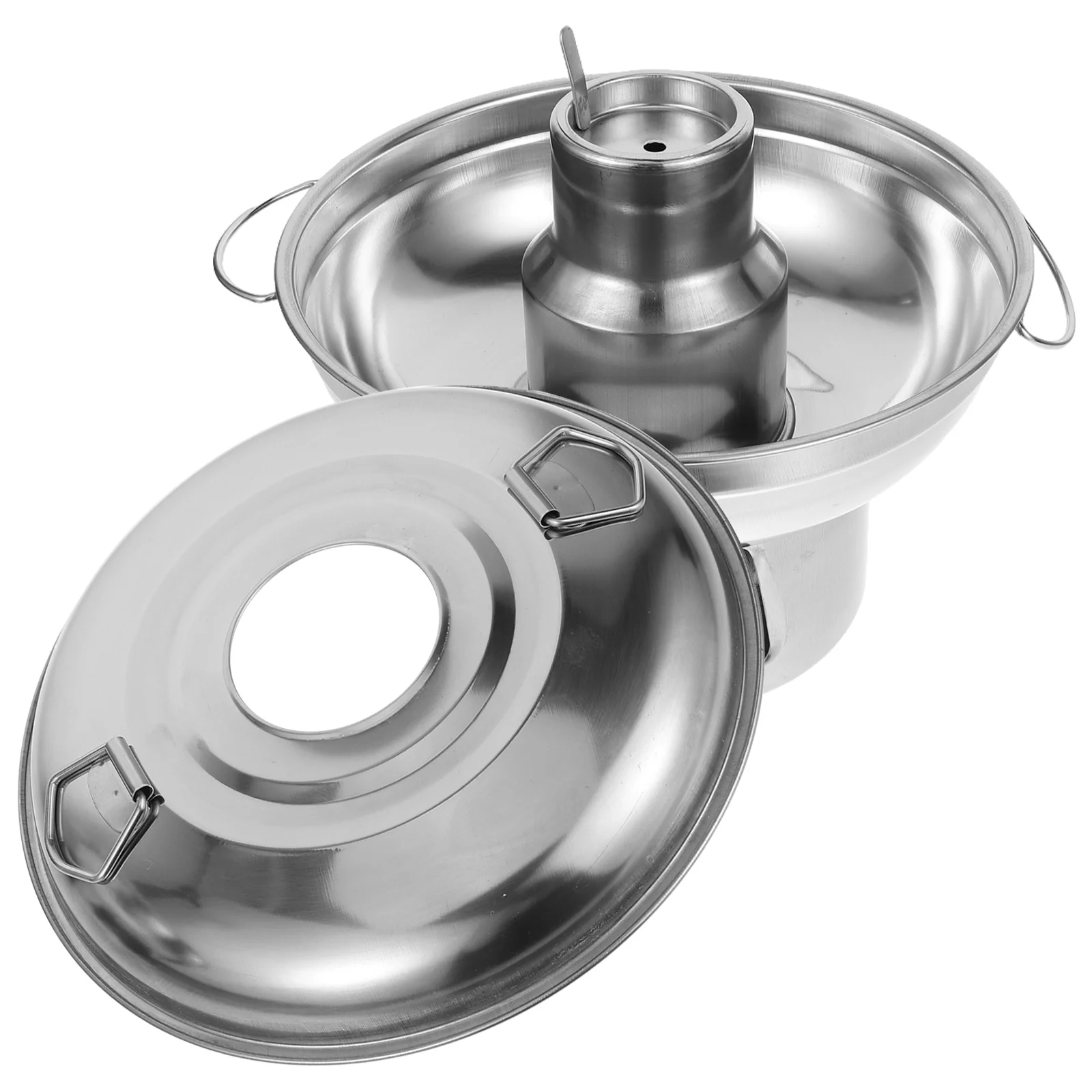 

Stainless Steel Portable Hot Pot Double Handle Cooking Pan for Seafood Spicy Dry Pot Indoor Outdoor Use Kitchen Cookware with