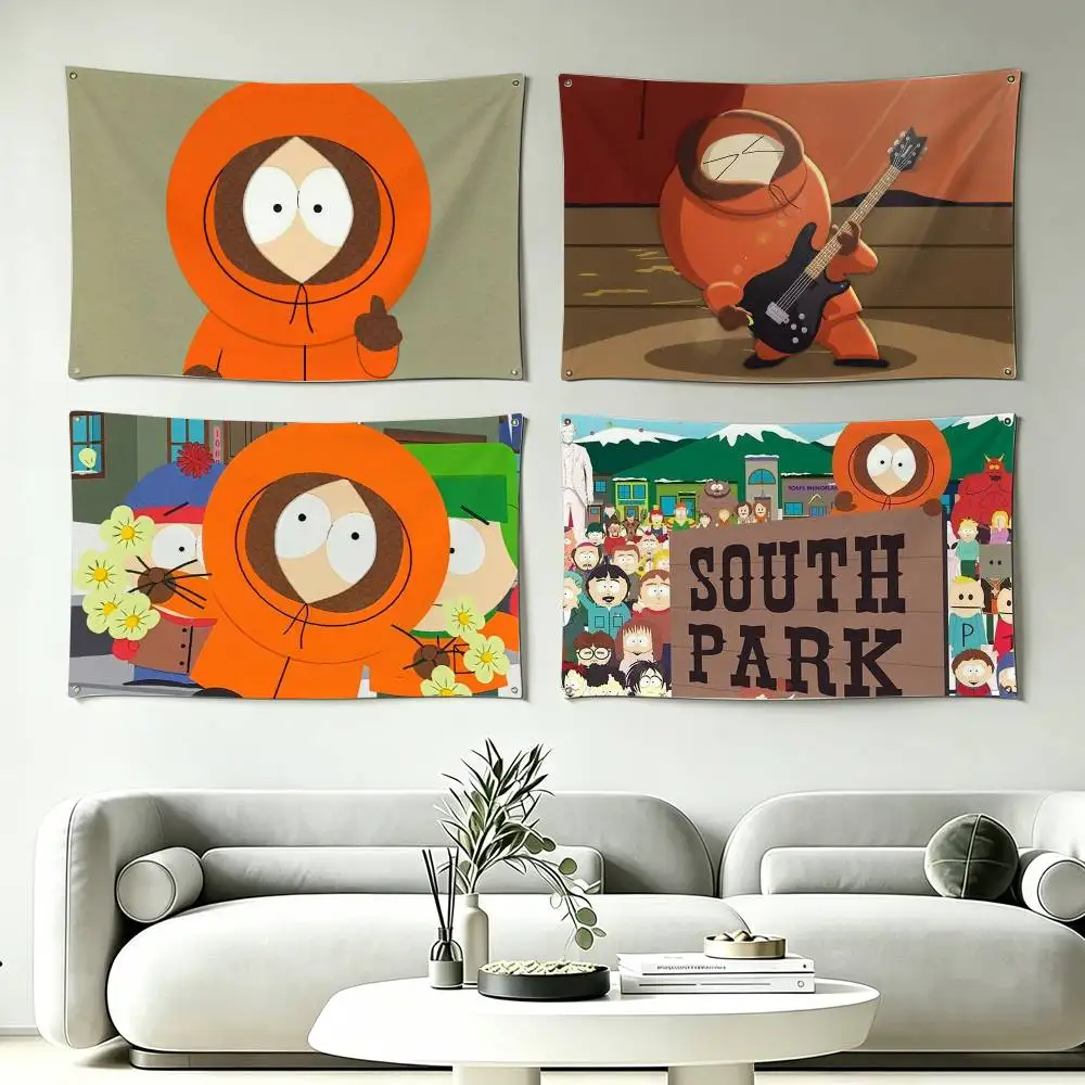 

South Park Flags Wall Hanging Background Art Banner for Bedroom Home Outdoor Decor
